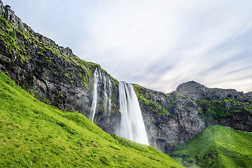 Image showing Seljalandsfoss waterfalls in Iceland