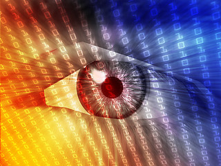 Image showing Electronic eye illustration