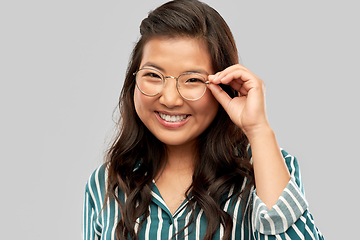 Image showing portrait of happy asian woman in glasses