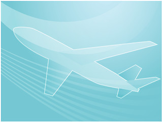 Image showing Air travel airplane illustration