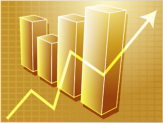 Image showing Financial barchart illustration