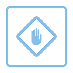 Image showing Icon of Warning hand