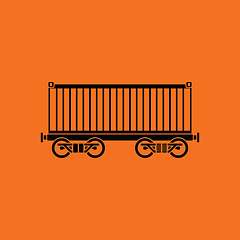 Image showing Railway cargo container icon