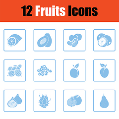 Image showing Fruit icon set