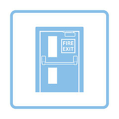 Image showing Fire exit door icon