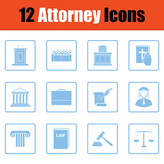 Image showing Set of attorney  icons