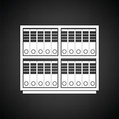 Image showing Office cabinet with folders icon