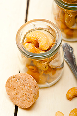 Image showing cashew nuts on a glass jar