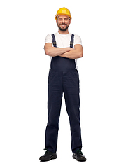 Image showing male worker or builder with crossed arms