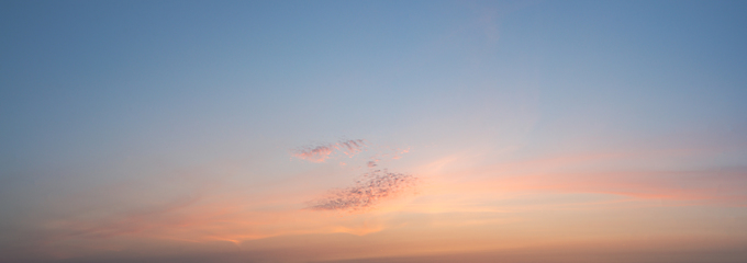 Image showing Panorama sky in pastel colors in the sunset