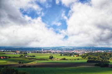 Image showing Skyline over Horsens city in Denmark