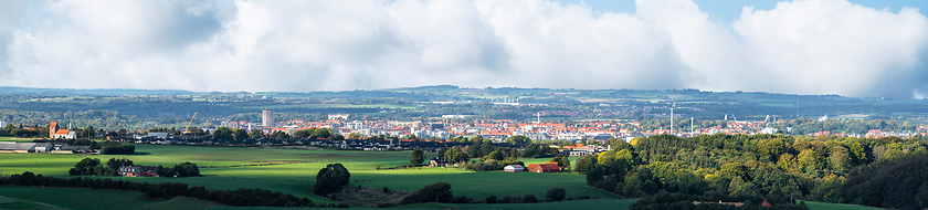 Image showing Horsens city in Denmark in a beautiful panorama