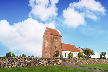 Image showing Danish church made of red bricks