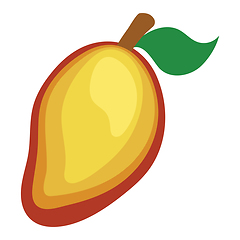 Image showing Flat design icon of Mango in ui colors.