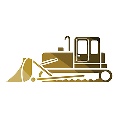 Image showing Icon of Construction bulldozer