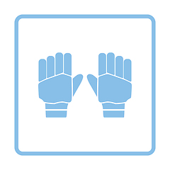 Image showing Pair of cricket gloves icon