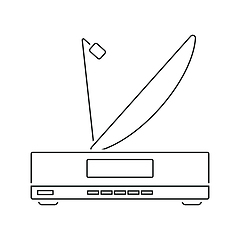 Image showing Satellite receiver with antenna icon