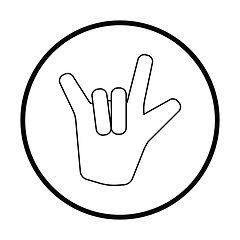 Image showing Rock hand icon