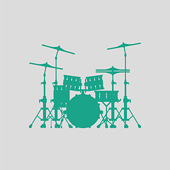 Image showing Drum set icon