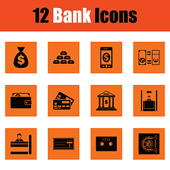 Image showing Set of bank icons