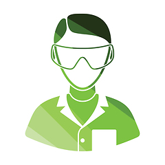 Image showing Icon of chemist in eyewear