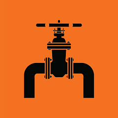 Image showing Icon of Pipe with valve