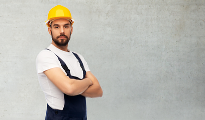 Image showing male worker or builder with crossed arms