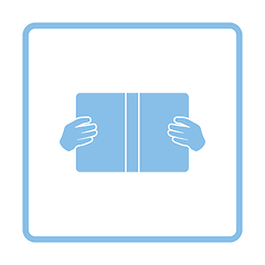 Image showing Boy reading book icon