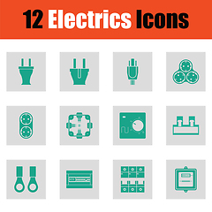 Image showing Electrics icon set