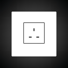 Image showing Great britain electrical socket icon