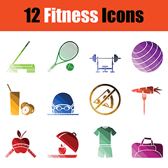 Image showing Fitness icon set