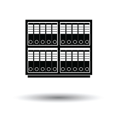 Image showing Office cabinet with folders icon