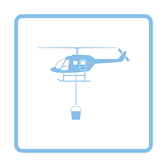 Image showing Fire service helicopter icon