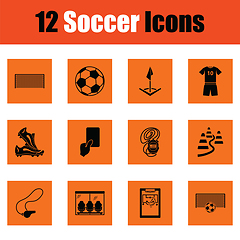 Image showing Set of soccer icons