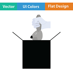 Image showing Rabbit in magic box icon
