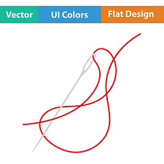 Image showing Sewing needle with thread icon