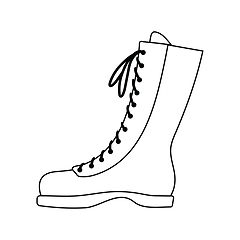 Image showing Icon of hiking boot