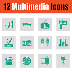 Image showing Set of multimedia icons