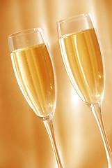 Image showing Two glasses of champagne