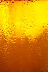 Image showing Glass of beer close-up with bubbles