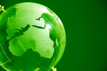 Image showing Green glass globe high resolution image