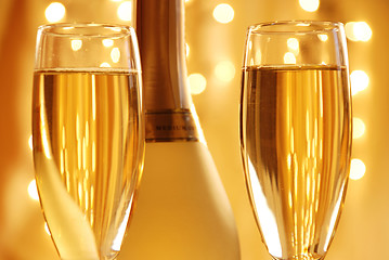 Image showing Two glasses of champagne