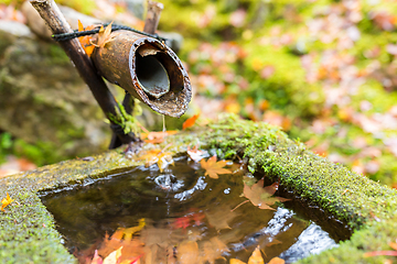 Image showing Ladle water in a Japanese temple