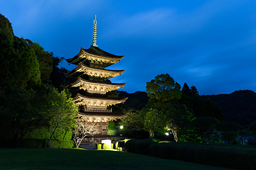 Image showing Rurikoji Temple Pagoda in Japan