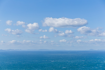 Image showing Perfect sky and water of ocean