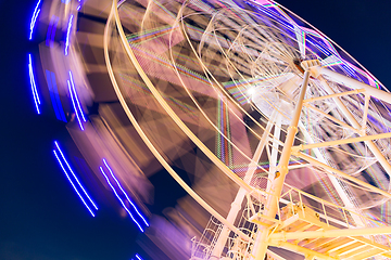 Image showing Ferris Wheel at night