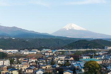 Image showing Mount Fuji and Shizuoka town 