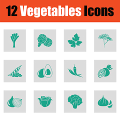 Image showing Vegetables icon set