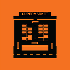 Image showing Supermarket parking square icon