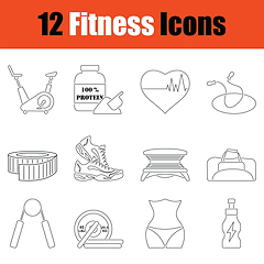 Image showing Fitness icon set